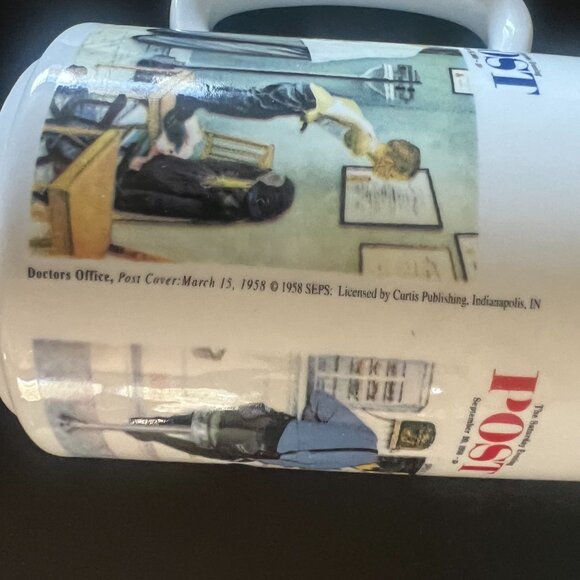 Vintage NORMAN ROCKWELL Saturday Evening Post Cover Ceramic Mug ~ Retro 1950s - Picture 16 of 16